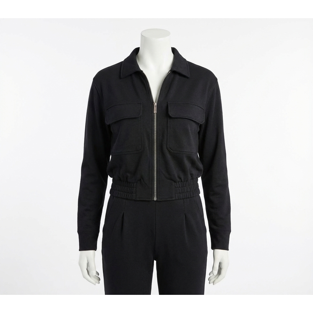 NEW Z SUPPLY escape fleece jacket in black